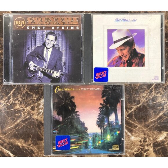 Chet Atkins CD Lot of 9 The Essential Guitar Genius Sails Street Dreams Legends - Picture 5 of 8